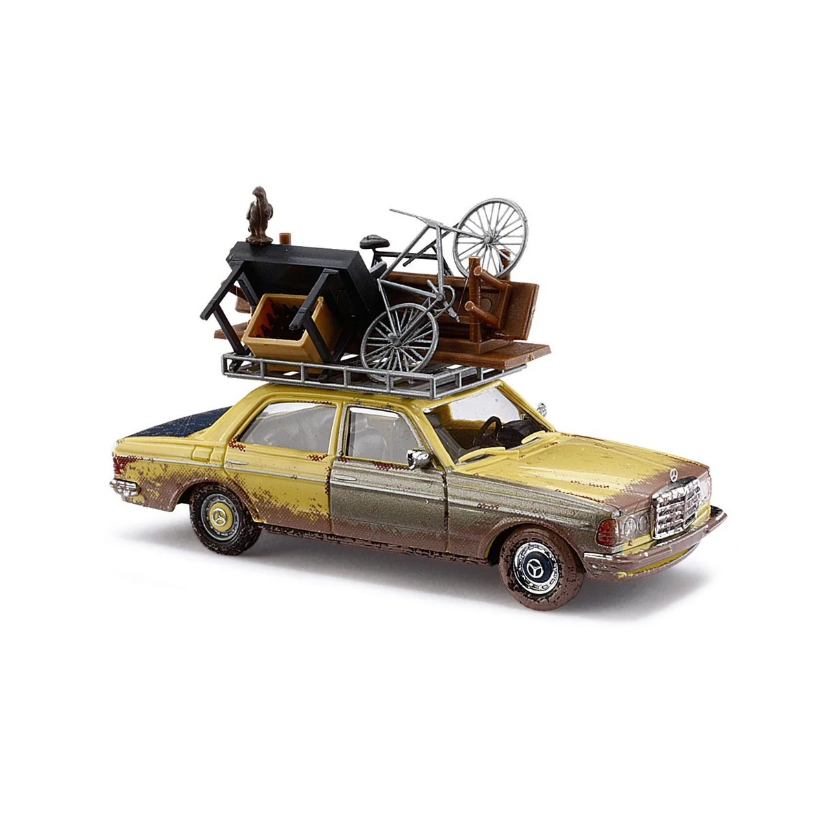 Busch 46858 Mercedes W123 Limousine, roof loaded - Busch_46858