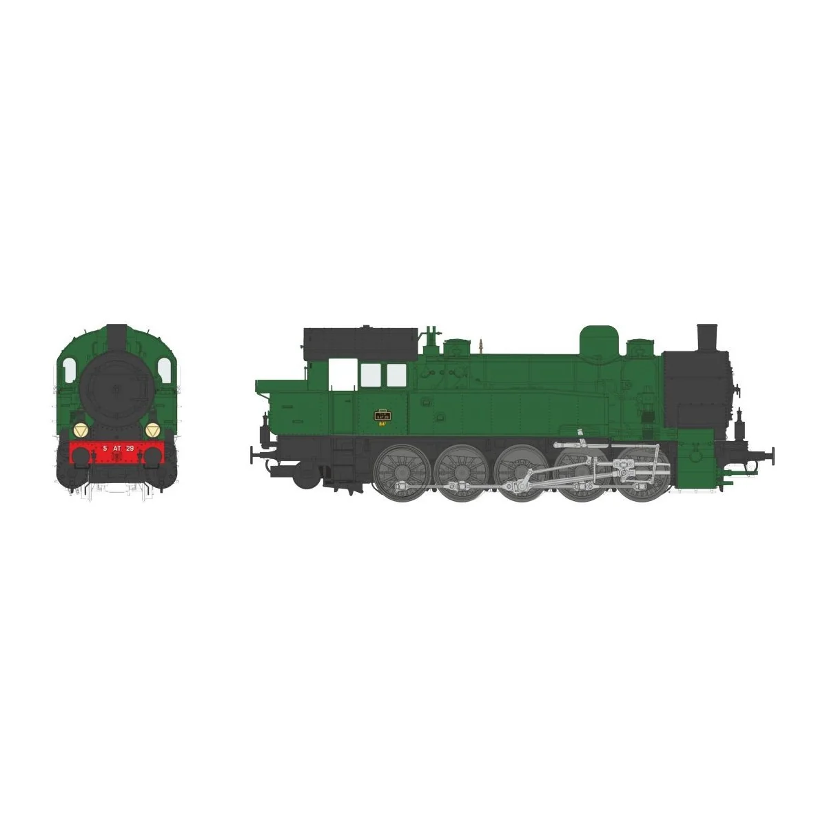 Ree Modeles MBE 005 T-16 Ex-German Steam Locomotive, PLM 5 AT... Ree Modeles MBE 005 T-16 Ex-German Steam Locomotive, PLM 5 AT...