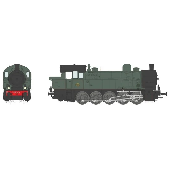 Ree Modeles MBE 006 T-16 Steam Locomotive Ex-German, SNCF 050... MBE-006-Ree Modeles MBE 006 T-16 Ex-German Steam Locomotive, SNCF 050 TA 28 South-East, Ambérieu Depot, with sound and smoke