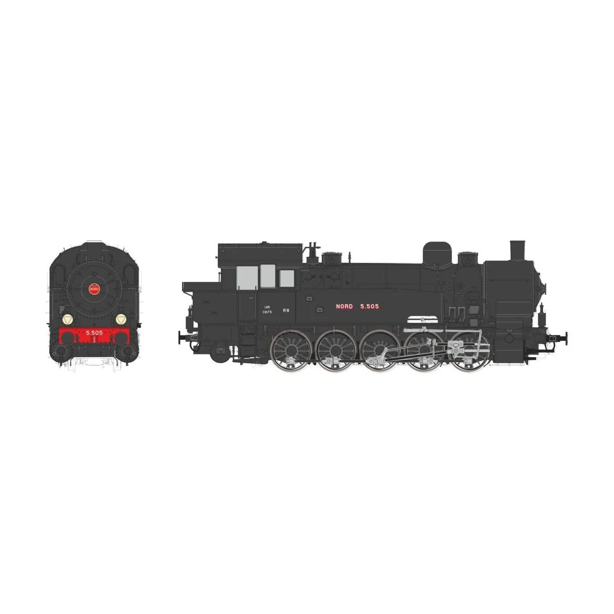 Ree Modeles MBE 007 Locomotive à vapeur T-16 Ex-Allemande, Nord 5.505, sonore, fumée Ree Modeles MBE-007 - 1 Ree Modeles MBE 007 Locomotive à vapeur T-16 Ex-Allemande, Nord 5.505, sonore, fumée Ree Modeles MBE-007 - 1