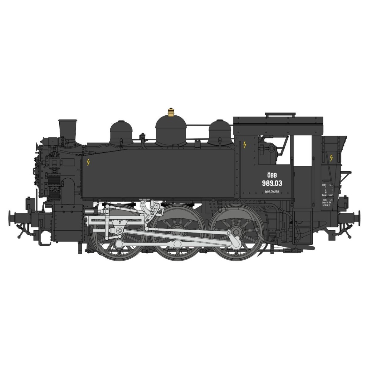 Ree Modeles MB 043.S 030 TU OBB 989.03 steam locomotive, digital so...