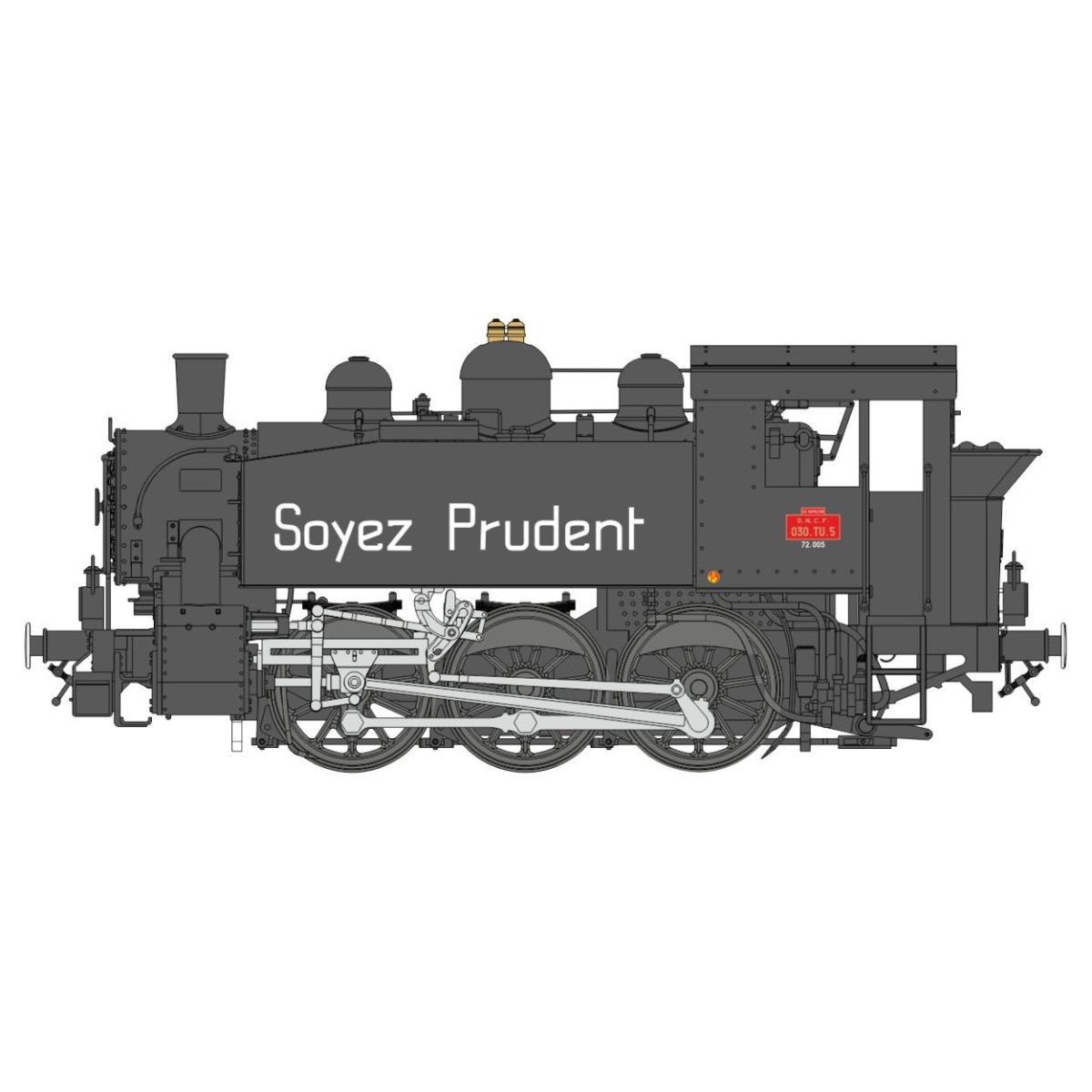 Ree Modeles MB 044.S 030 TU SNCF 5 Est steam locomotive, Safety Fir...