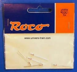 Roco 40321 pack of 5 wired lamps 16V / 22mA - Roco - Roco_40321