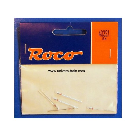 Roco 40321 pack of 5 wired lamps 16V / 22mA - Roco - Roco_40321 Roco_40321-Roco 40321 pack of 5 wired lamps 16V / 22mA - Roco_40321