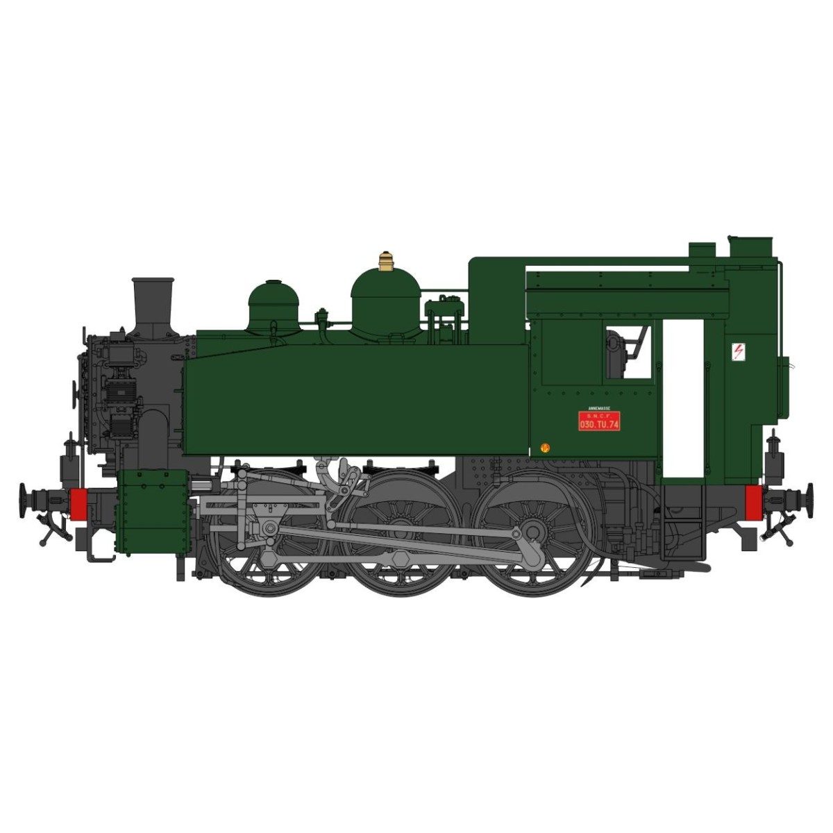 Ree Modeles MB105 030 TU SNCF 74 West Steam Locomotive, Gas-Oil, An...