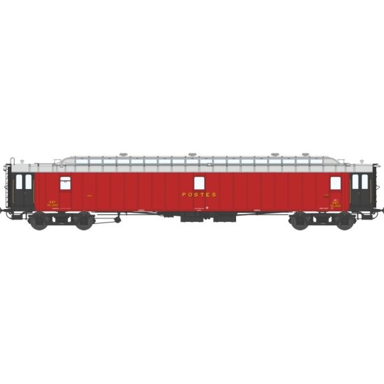 VB-081-copy of Ree Modeles VB 080 Voiture postale ambulant OCEM 21.6m, PAyi rouge foncé, PLM