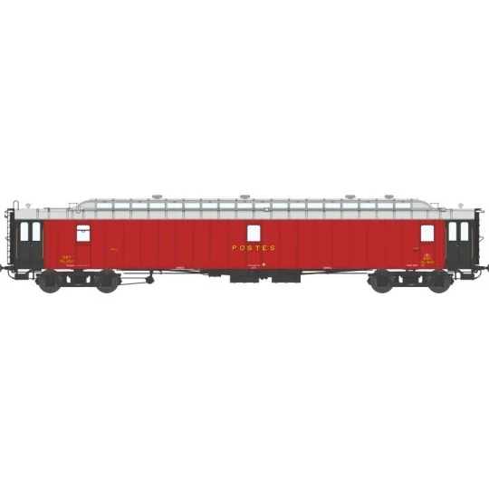 VB-081-Ree Modeles VB 081 Voiture postale ambulant OCEM 21.6m, PAyi rouge foncé, EST