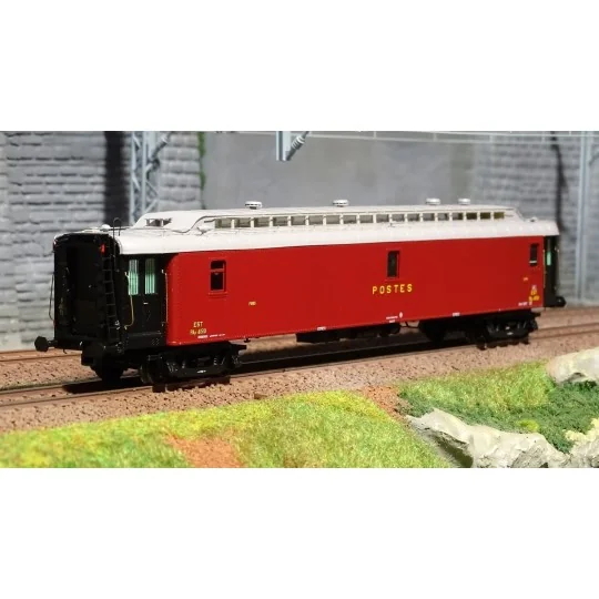 VB-081-Ree Modeles VB 081 Voiture postale ambulant OCEM 21.6m, PAyi rouge foncé, EST