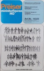 Preiser 16325 figures, station staff and passengers, 120 figurines