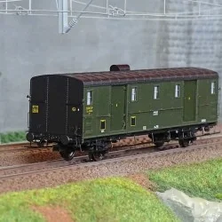 Ree Modeles VB 111S Voiture fourgon OCEM 30, toit noir, ex-ETAT, SNCF, BATTIGNOLES, digital portes motorisées Ree Modeles VB-111