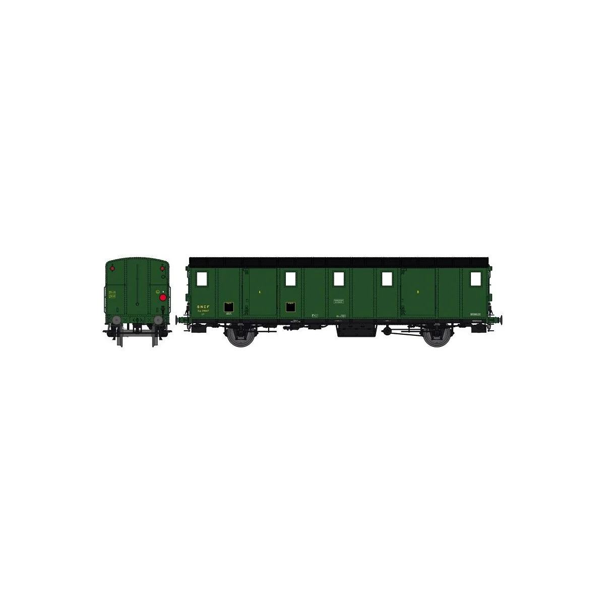Ree Modeles VB 112S OCEM 30 van, black roof, ex-ETAT, SNCF, BATTIGN... Ree Modeles VB 112S OCEM 30 van, black roof, ex-ETAT, SNCF, BATTIGN...
