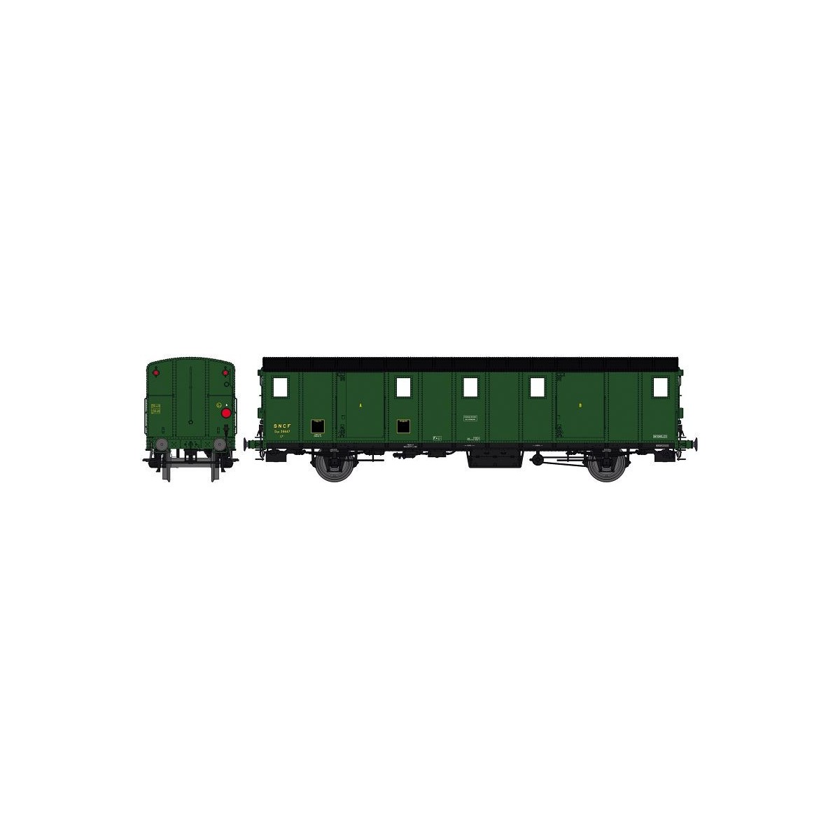 Ree Modeles VB 112S OCEM 30 van, black roof, ex-ETAT, SNCF, BATTIGN... Ree Modeles VB 112S OCEM 30 van, black roof, ex-ETAT, SNCF, BATTIGN...