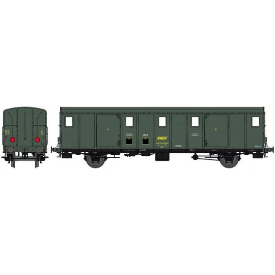 Ree Modeles VB 115S OCEM 30 van, ex-ETAT, yellow logo, SNCF, BORDEA... VB-115-Ree Modeles VB 115S OCEM 30 van, ex-ETAT, yellow logo, SNCF, BORDEAUX, lights, digital motorized doors - VB-115