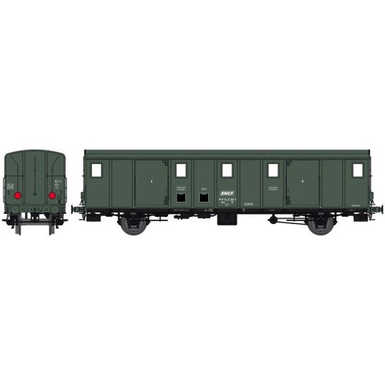 VB-116S-Ree Modeles VB 115S OCEM 30 van, ex-ETAT, yellow logo, SNCF, BORDEAUX, lights, digital motorized doors