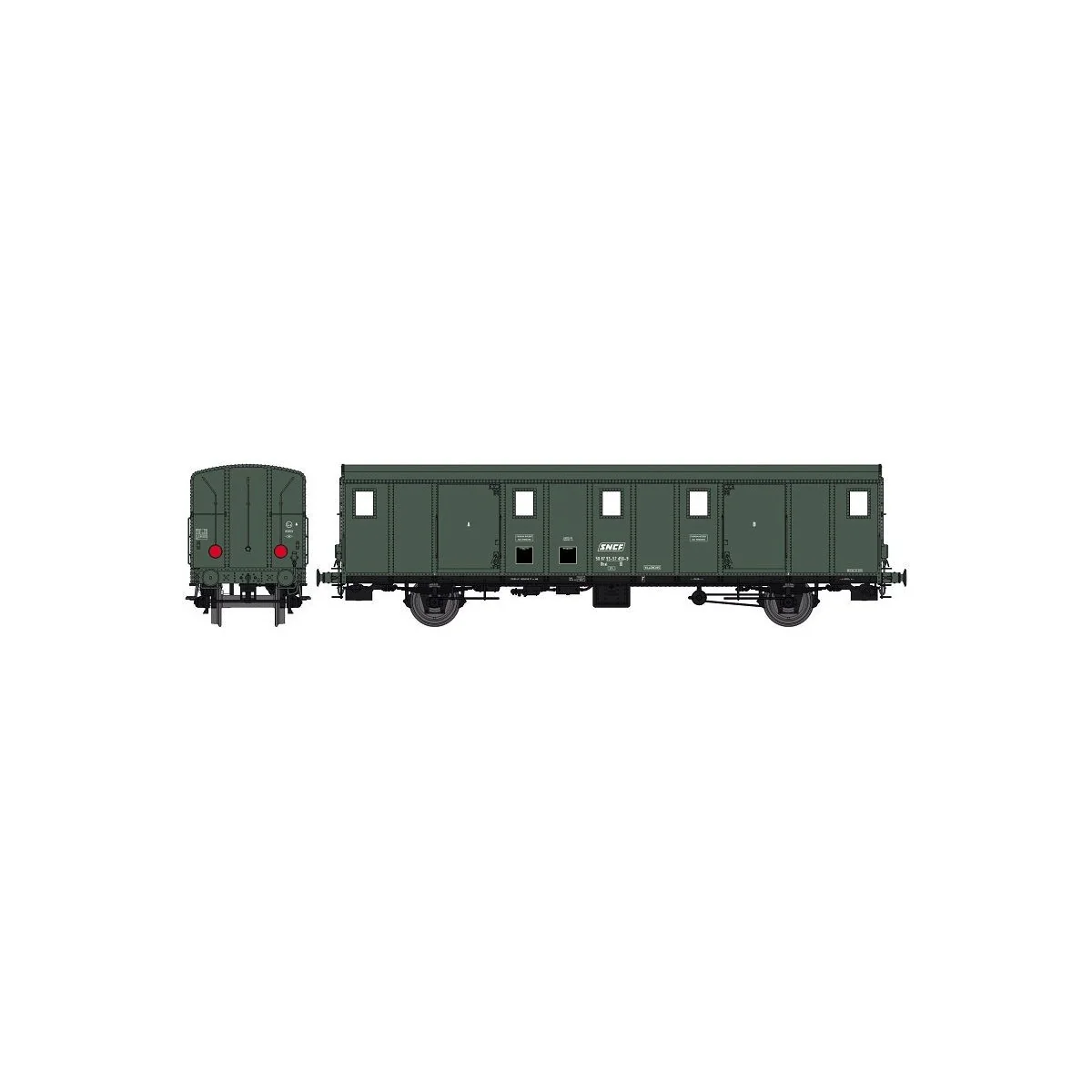 Ree Modeles VB 116 Voiture fourgon OCEM 30, ex-PO, toit lisse, logo jaune, SNCF, VILLENEUVE, feux Ree Modeles VB-116 - 3 Ree Modeles VB 116 Voiture fourgon OCEM 30, ex-PO, toit lisse, logo jaune, SNCF, VILLENEUVE, feux Ree Modeles VB-116 - 3