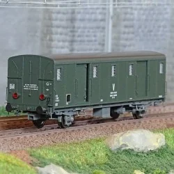 Ree Modeles VB 117 Voiture fourgon OCEM 30, toit lisse, SNCF, wagon atelier, feux Ree Modeles VB-117 - 1