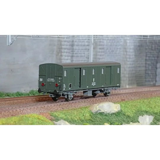 VB-117-Ree Modeles VB 117S OCEM 30 van, smooth roof, SNCF, workshop wagon, lights, digital motorized doors
