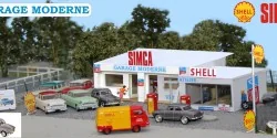 SAI 163 Modern SIMCA garage, 1950–1960, Shell service station and A...(Note: The sentence ends with an incomplete part "et A…