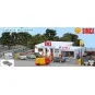 Sai_163-Sai 163 Modern SIMCA Garage, 1950-1960, Shell service station and workshop with pumps and Simca Aronde P60