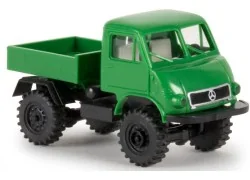 Brekina 39062 Unimog 402 with a flatbed, pine green - Sai - Sai_39062