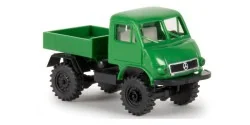 Brekina 39062 Unimog 402 with a flatbed, pine green - Sai - Sai_39062