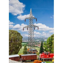 Faller 130898 Model Kit, 2 Overhead Cable Pylons (110 kV) - Faller_...