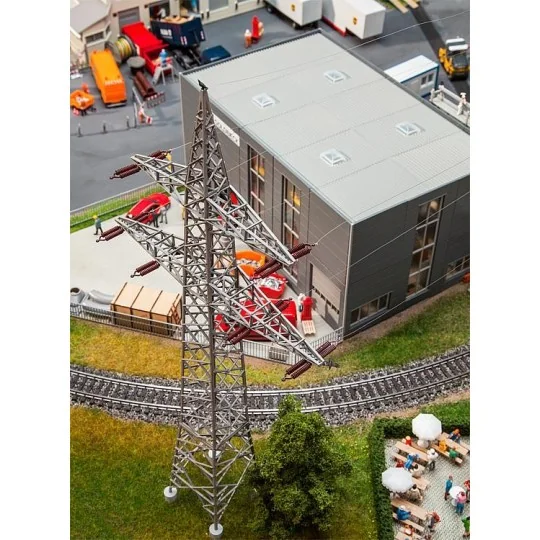Faller 130898 scale model, 2 overhead power-line pylons (110 kV) - Fall... Faller_130898-copy of Faller 120241 Model kit, transformer with power line pylon - Faller_130898