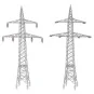 Faller 130898 Maquette, 2 Pylônes de câbles aériens (110 kV) Faller Faller_130898 - 3 Faller_130898-Faller 130898 Maquette, 2 Pylônes de câbles aériens (110 kV)