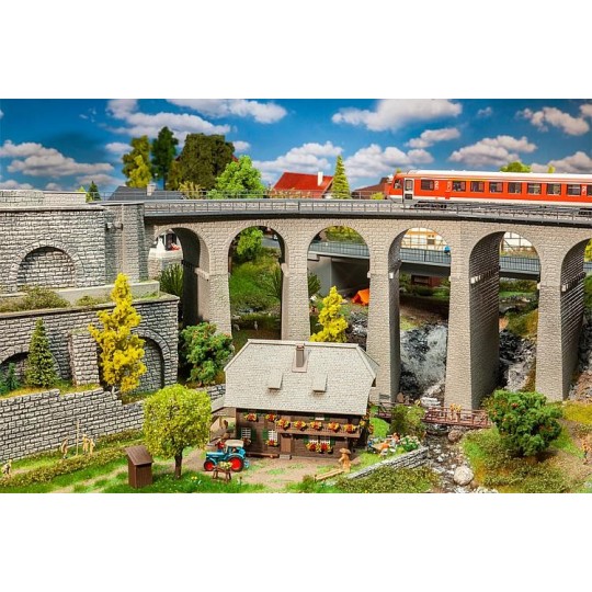 Faller_120466-copy of Faller 120465 Model kit, Stone viaduct set, 2 tracks - Faller_120466