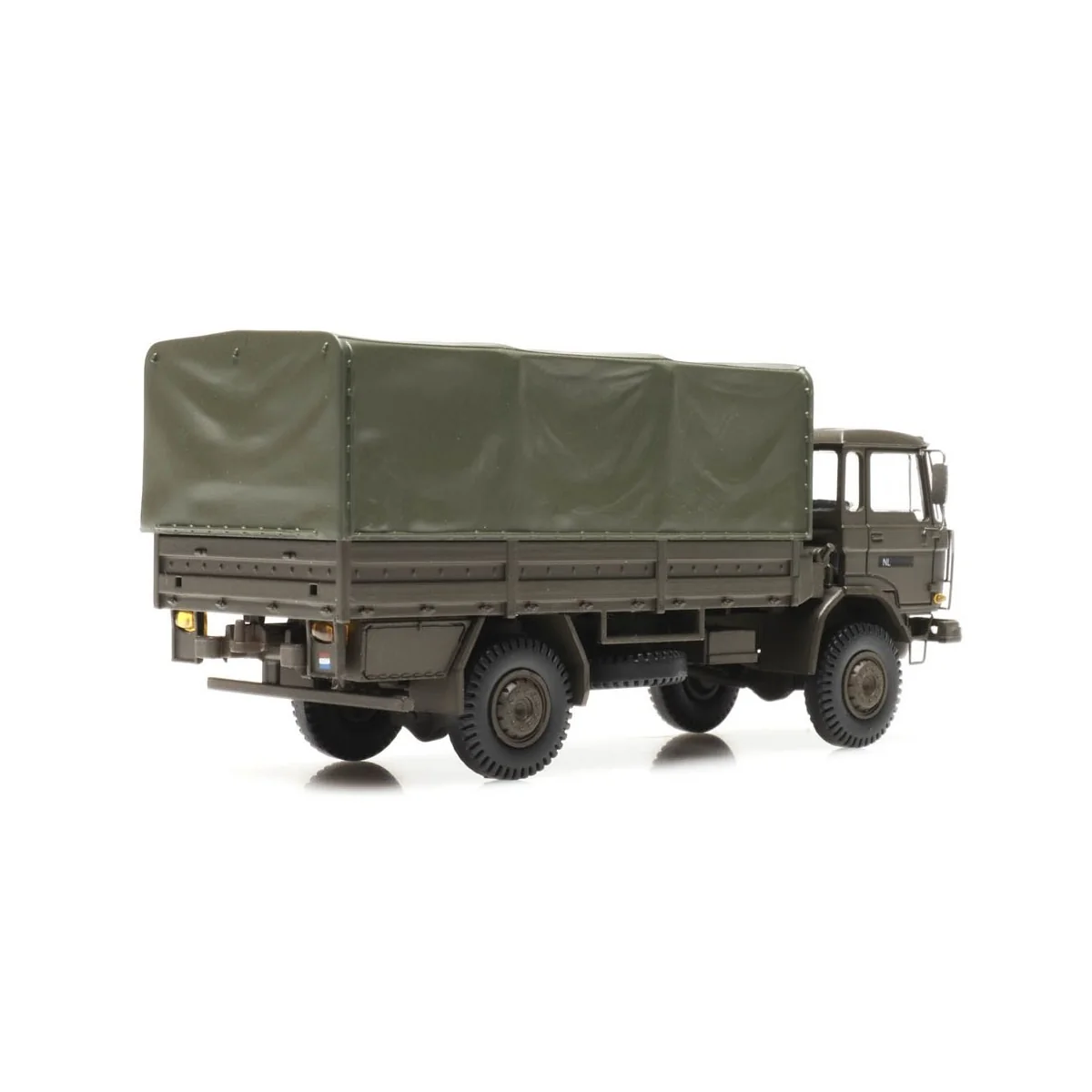 Artitec 487.051.04 DAF flatbed truck with tarpaulin, Dutch Army, cab...