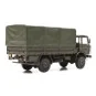 Arti_487.051.04-Artitec 487.051.04 DAF flatbed truck with canvas cover, Dutch Army, A-type cab, 1970, short chassis
