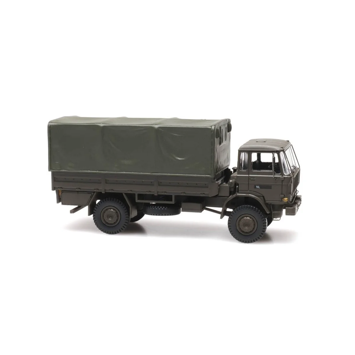 Artitec 487.051.04 DAF flatbed truck with tarpaulin, Dutch Army, cab...