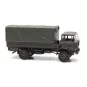 Arti_487.051.04-Artitec 487.051.04 DAF flatbed truck with canvas cover, Dutch Army, A-type cab, 1970, short chassis