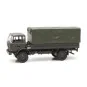 Arti_487.051.04-Artitec 487.051.04 DAF flatbed truck with canvas cover, Dutch Army, A-type cab, 1970, short chassis