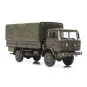 Arti_487.051.04-Artitec 487.051.04 DAF flatbed truck with canvas cover, Dutch Army, A-type cab, 1970, short chassis