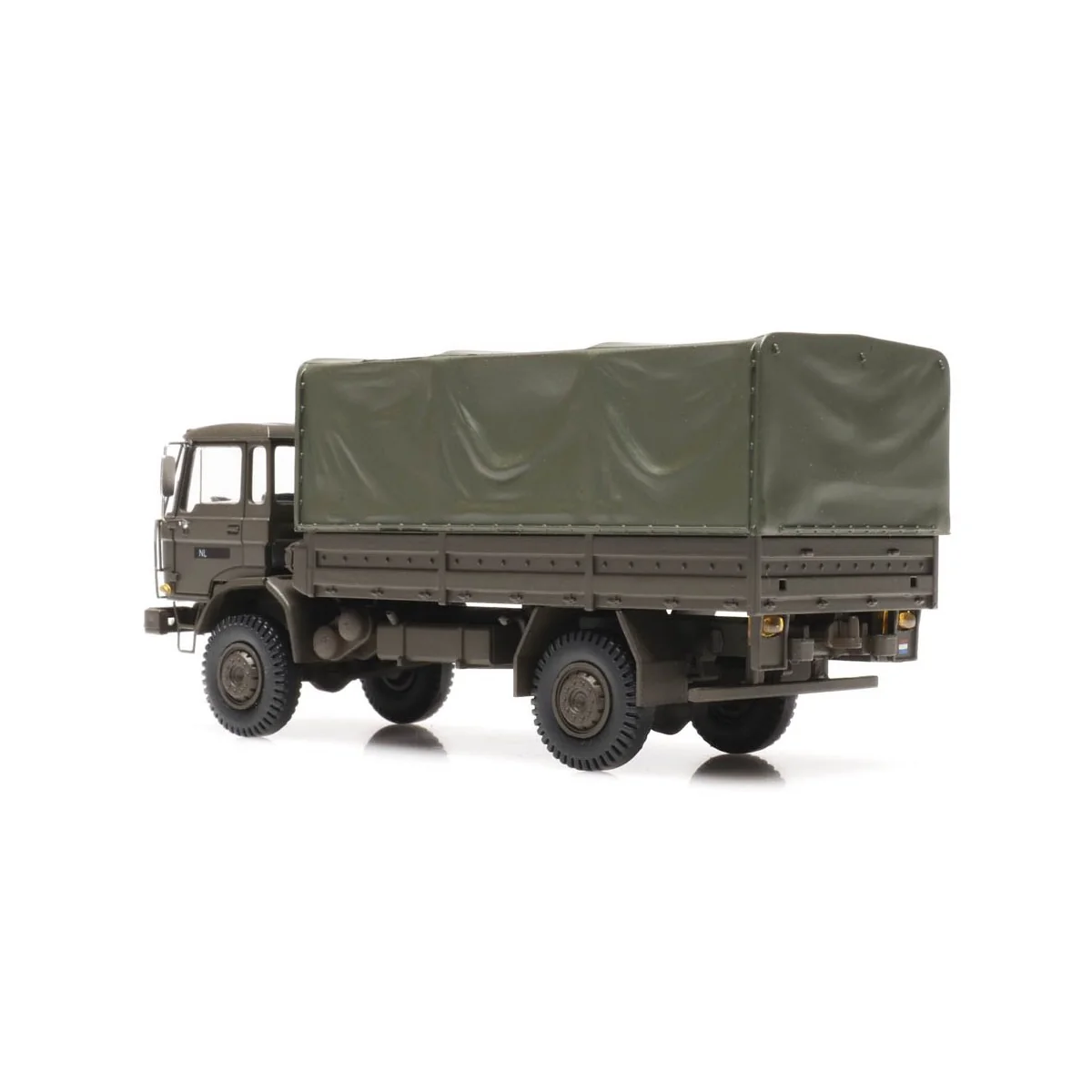 Artitec 487.051.04 DAF flatbed truck with tarpaulin, Dutch Army, cab...