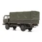 Arti_487.051.04-Artitec 487.051.04 DAF flatbed truck with canvas cover, Dutch Army, A-type cab, 1970, short chassis