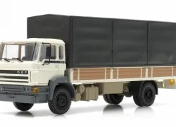 Artitec 487.053.02 DAF tarpaulin-covered carrier truck, cab C, 1987, white, ...