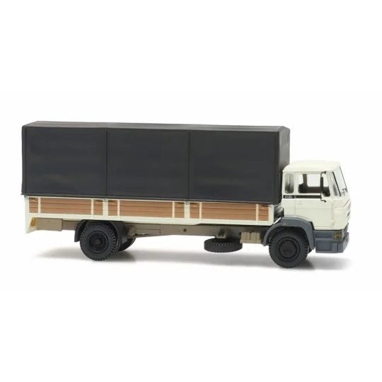 Artitec 487.053.02 DAF curtain-sided truck, C-cab, 1987, white, ... Arti_487.053.02-Artitec 487.053.02 DAF curtain-sided truck, C-cab, 1987, white, long chassis