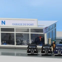 SAI 241 Citroën dealership 1953-1954, with Antar fuel pumps and…