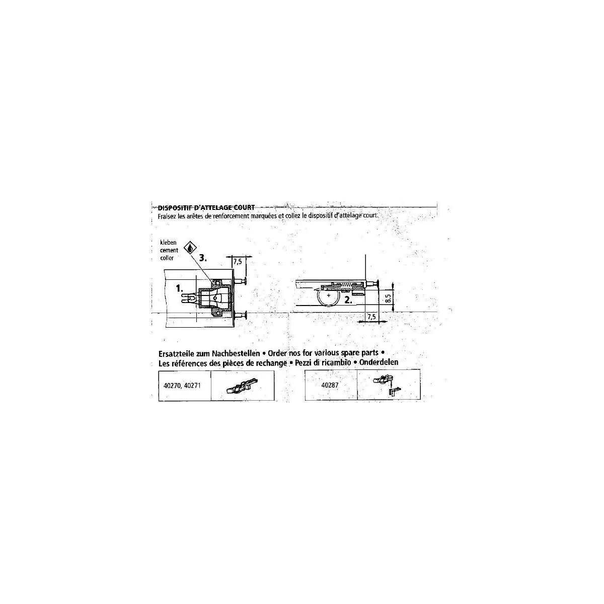 Roco 40343 Short extension coupling device with NEM x 12 box - Roco... Roco 40343 Short extension coupling device with NEM x 12 box - Roco...