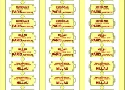 REE Models XB051 Itinerary Plates for passenger cars, South-...