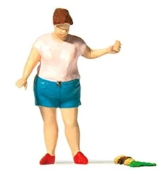 Preiser 28232 Figure, woman dropping her burger - Preiser - Preiser