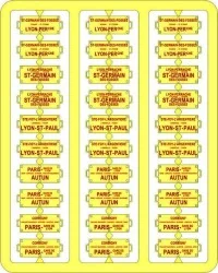 Ree Modeles XB 042 Plaques Itinéraires pour voitures voyageurs, Sud Est, lettres rouges Ree Modeles XB-042 - 1