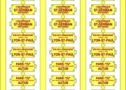 REE Models XB 042 Itinerary Plates for passenger cars, South...