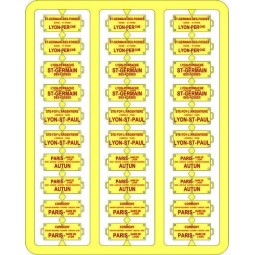 REE Models XB 042 Itinerary Plates for passenger cars, South...