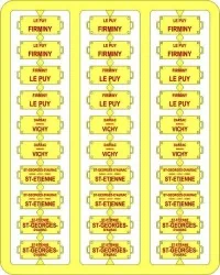 Ree Modeles XB 044 Plaques Itinéraires pour voitures voyageurs, Sud Est, lettres rouges Ree Modeles XB-044 - 1