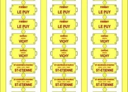 REE Models XB 044 Itinerary Plates for Passenger Cars, South...