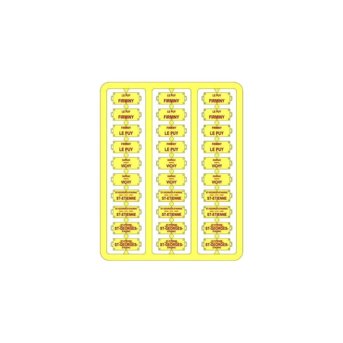 Ree Modeles XB 044 Route Plates for Passenger Cars, South...
