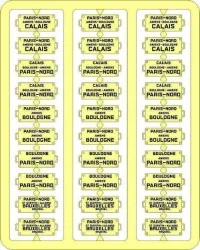 Ree Modeles XB 055 Plaques Itinéraires pour voitures voyageurs, Nord, lettres bleues Ree Modeles XB-055 - 1